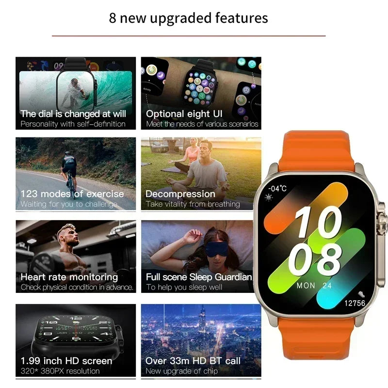 Discover the Future of Fitness with the New Smart Watch 9 Ultra Gen 2 - Your Ultimate NFC Smartwatch with Bluetooth Calling and 2.2-Inch HD Display!